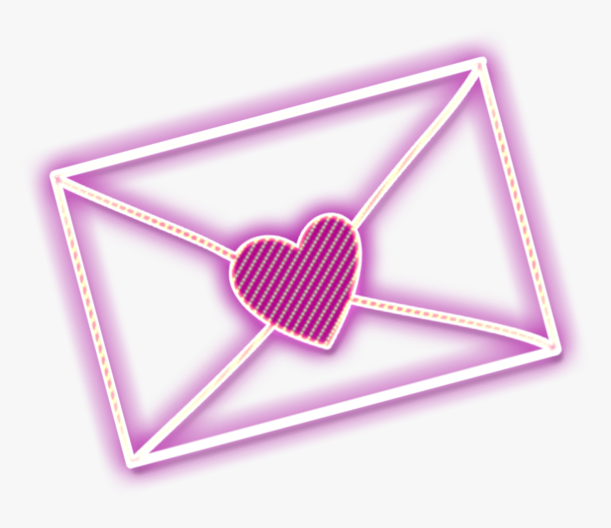 #carta #neon - Heart, HD Png Download