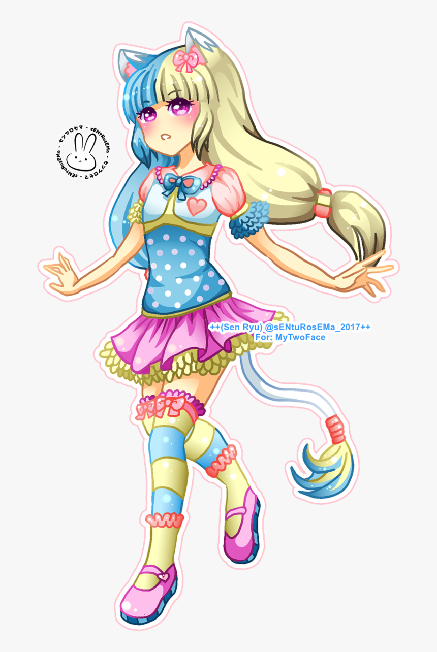 Neko Girl Cute Walk - Cartoon, HD Png Download