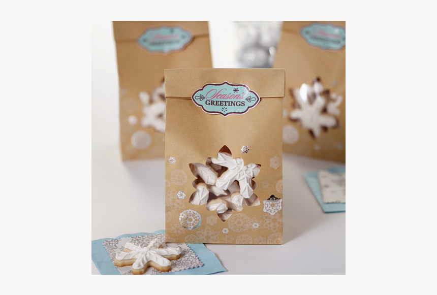 Set De 6 Bolsas De Papel Craft Copos De Nieve - Papierowe Torebki Na Ciastka, HD Png Download