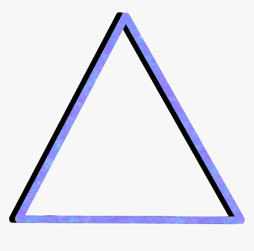 #color #neon #triangle #purple #glow #freetoedit #frame - Triangle, HD Png Download