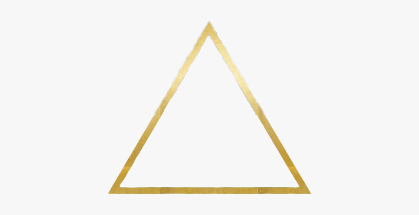 #triangle #background #gold #neon #lights #remixit - Triangle, HD Png Download