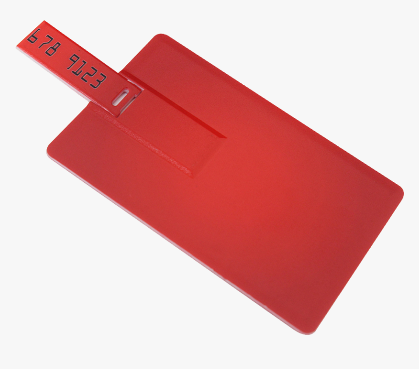Red Usb Business Card With Black Print Open - Label, HD Png Download
