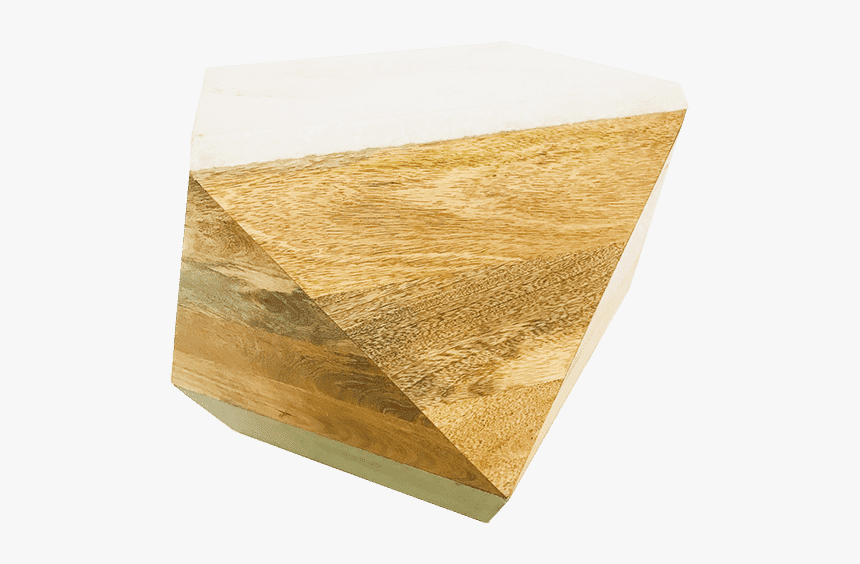 Inspired Environments Marble Top Wood Geo Table Side - Plywood, HD Png Download
