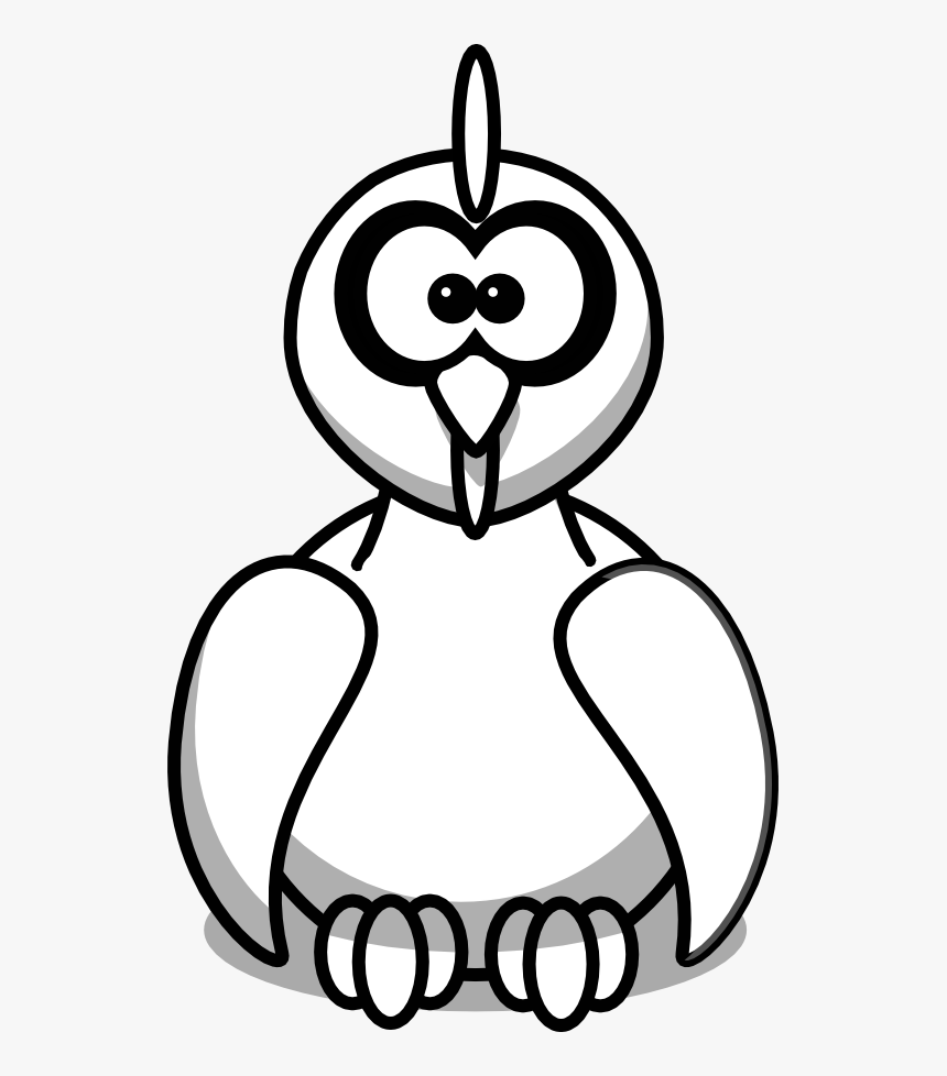 Chicken Coloring Book Colouringbook - Duck Drawing Front View, HD Png Download