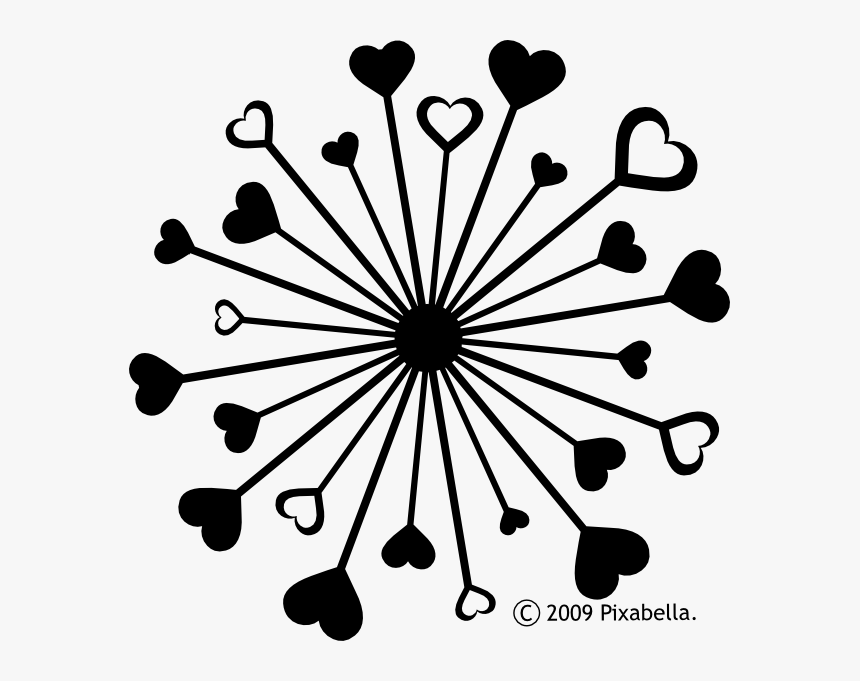 Black And White Hearts, HD Png Download