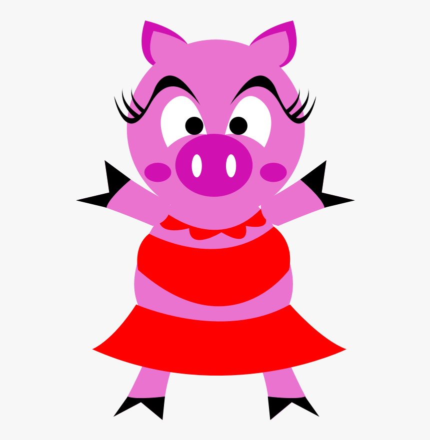 Clipart - Madame Pig - Madame Pig, HD Png Download