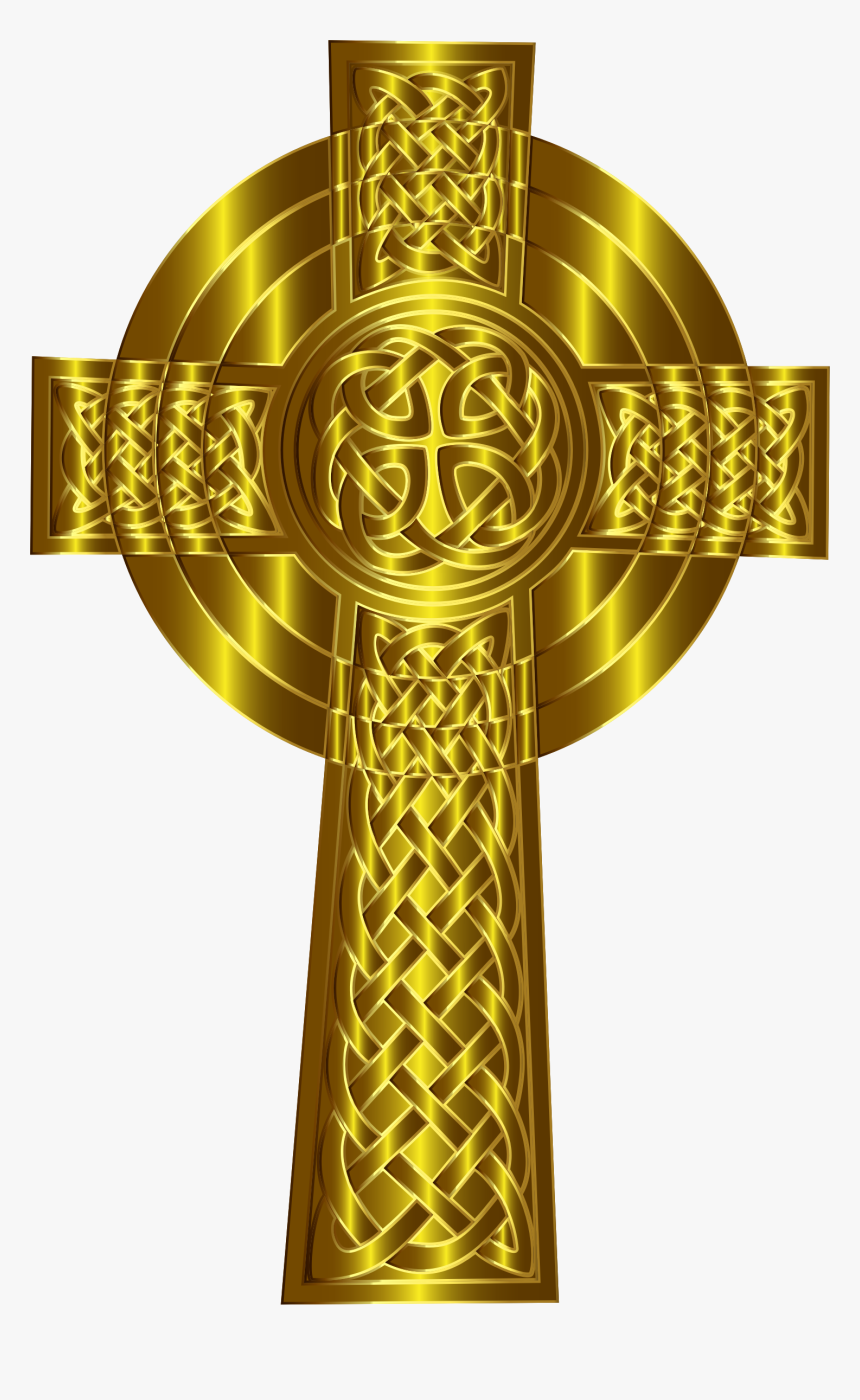 Clip Library Library Golden Cross Icons Png - Gold Celtic Cross Clipart, Transparent Png