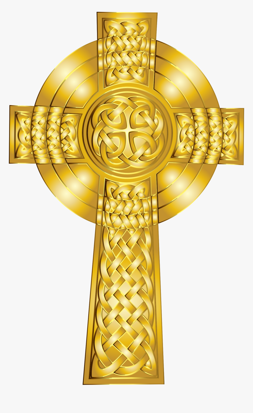 Clipart Golden Celtic Cross Png Catholic Celtic Png - Gold Celtic Cross Clipart, Transparent Png