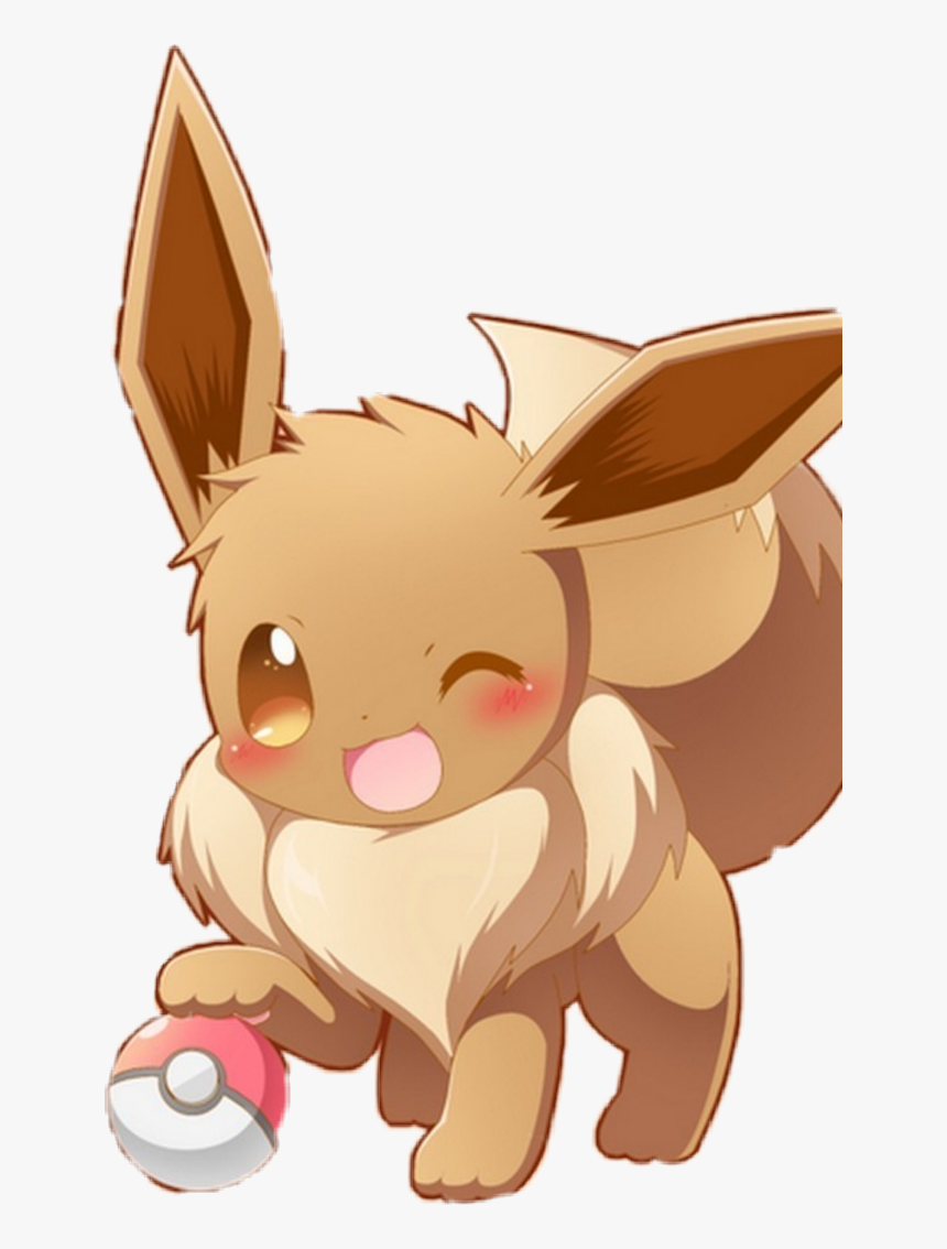  pokemon eevee pokeball kawaii cute Cute Eevee With Pokeball HD 