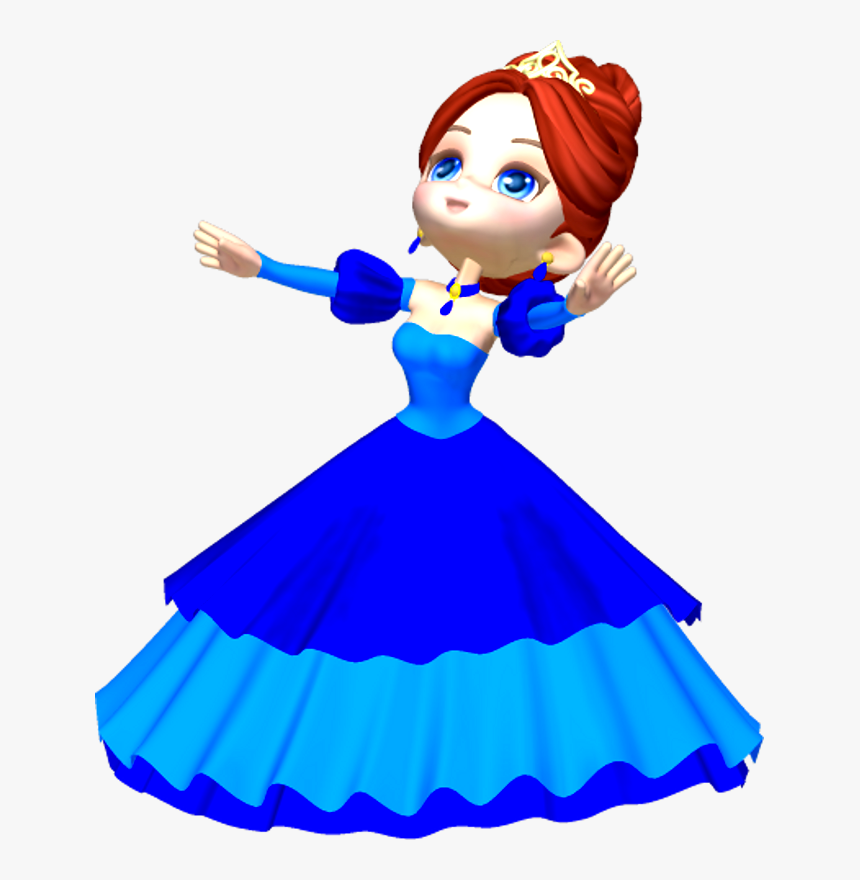 Princess In Blue Poser Png Clipart By Clipartcotttage - Prinsesse Clipart, Transparent Png
