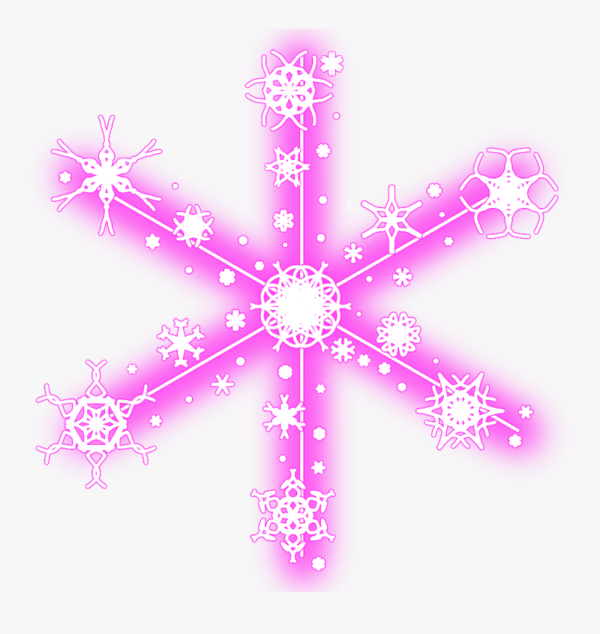 #neon #snow #snowflakes #christmas #snowflake #winter - Christmas Snowflakes Png Snow, Transparent Png
