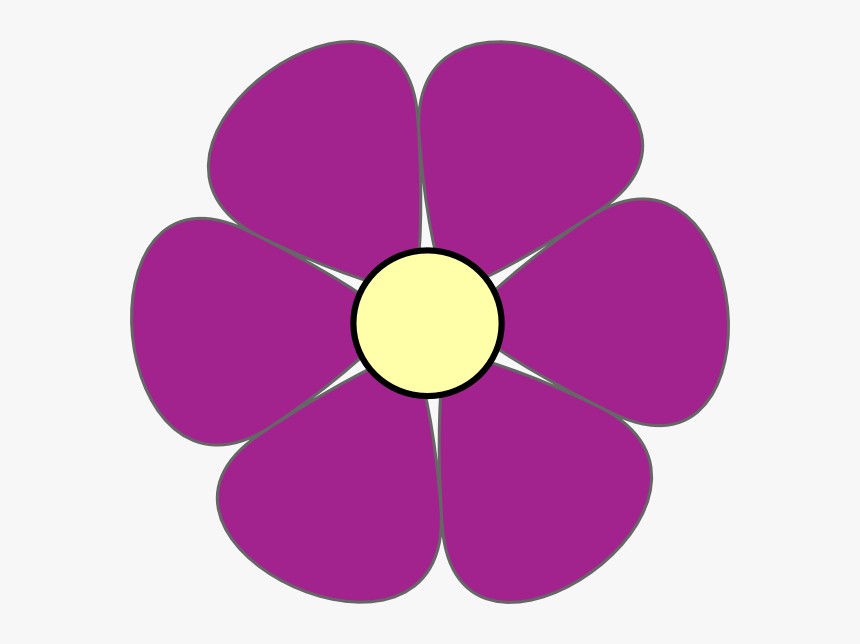 Purple Flower Clip Art At Clker - Flower Daisy Clipart, HD Png Download