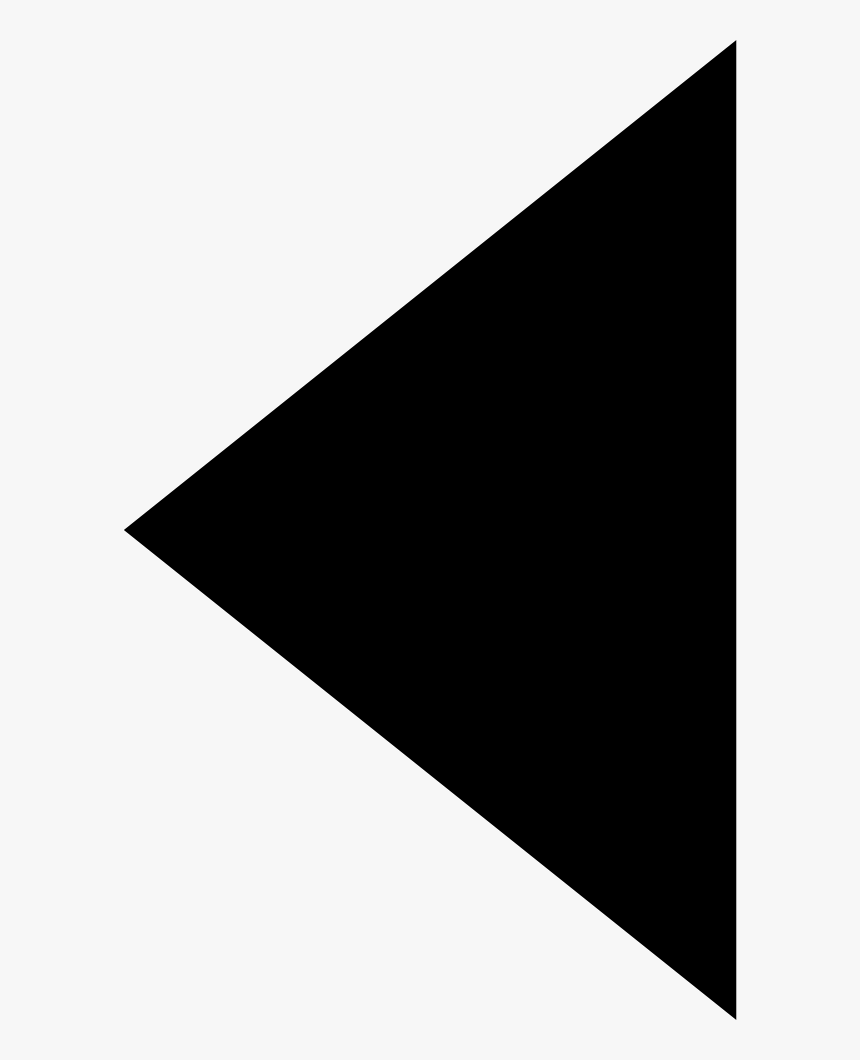 Solid Arrow Left - Transparent Black Triangle Png, Png Download