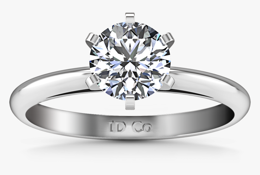 Rose Gold Ring With White Gold Prongs, HD Png Download