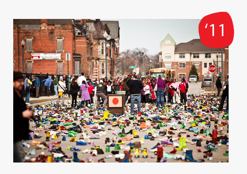 Move To The Rear, Rosa Parks Bus By Tyree Guyton - Crowd, HD Png Download