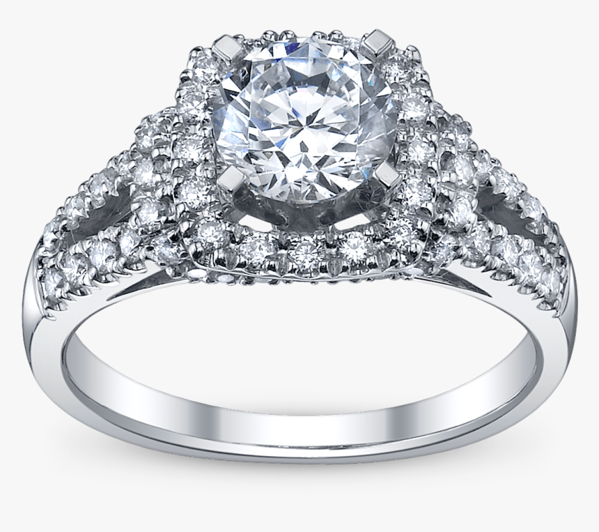 56 Round Diamonds Are Delicately Set In A A Split Band - Jeff And Jordan Big Brother Engagement Ring, HD Png Download