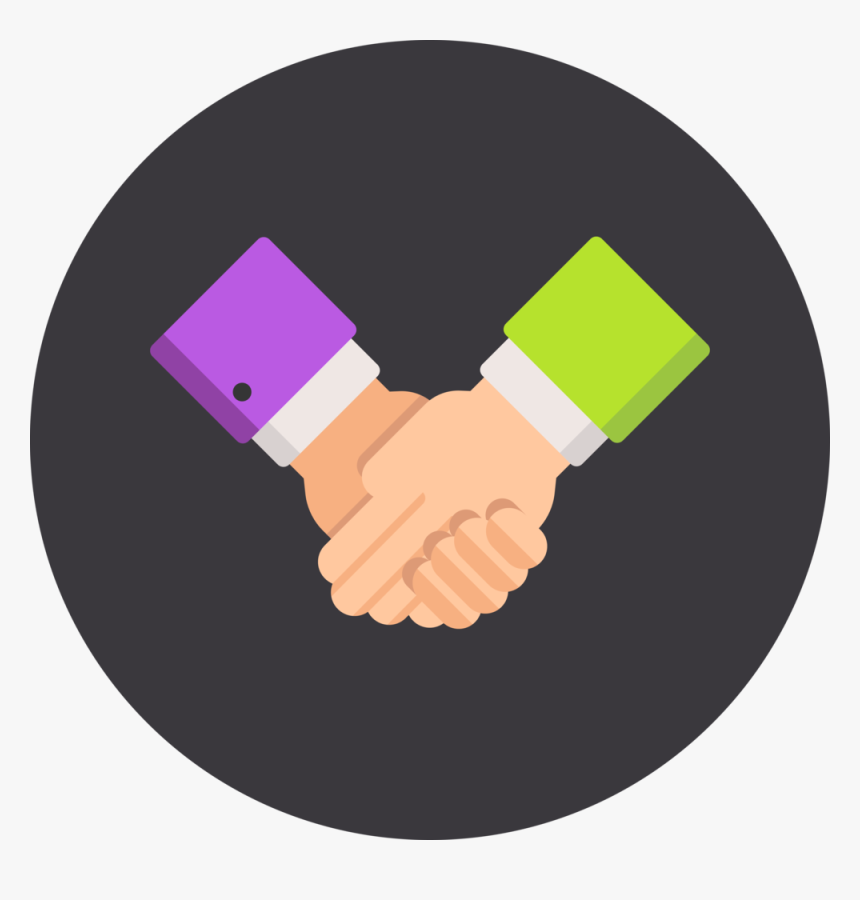 Partnerships Handshake - Circle, HD Png Download