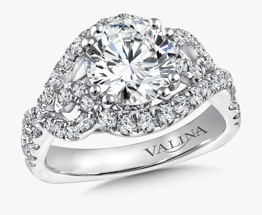 Valina Diamond Engagement Ring Mounting In 14k White - Vintage Diamond Rings, HD Png Download