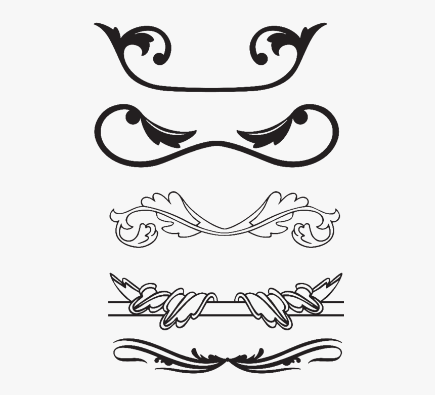 винтажные узоры. орнамент для книги. красивые вензеля. каллиграфические узоры. виньетки для текста.