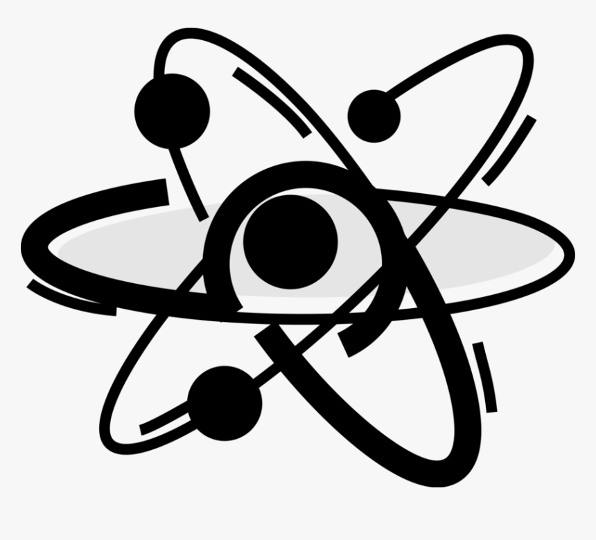 Vector Illustration Of Energy Atoms Circling Nucleus - Atomic Png, Transparent Png