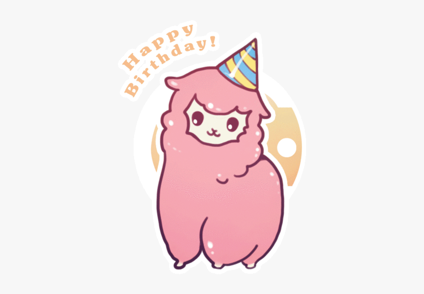 Happy Birthday Alpaca Gif, HD Png Download