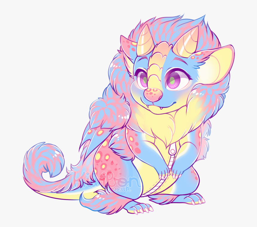 Dragon By Kiwibon On - Cute Pastel Dragon, HD Png Download