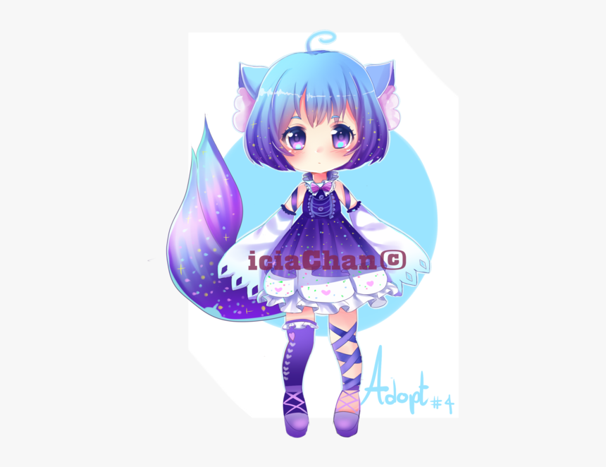 Closed Adopt Neko Auction - Kawaii Purple Galaxy, HD Png Download