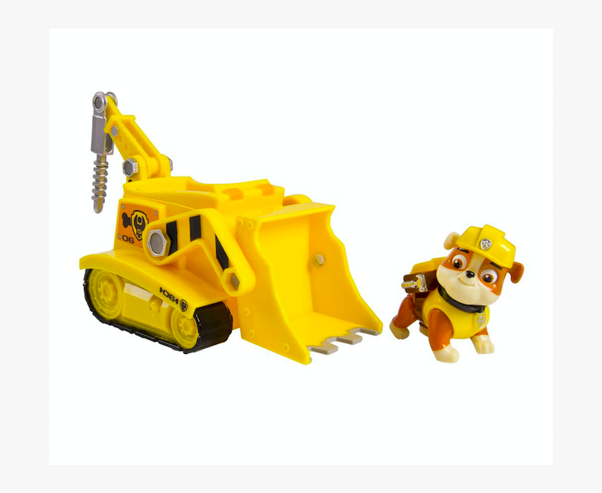 Spin Master Paw Patrol - Rubble Paw Patrol Vehicle And Pup, HD Png Download