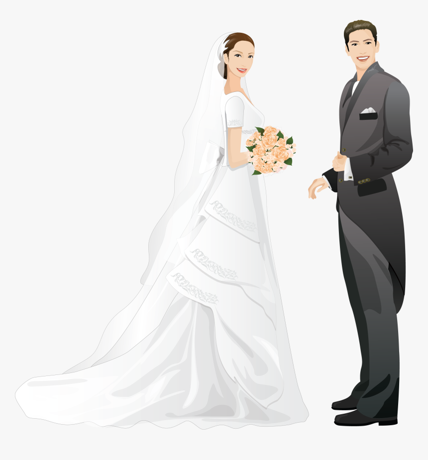Wedding Couple Clip Art, HD Png Download