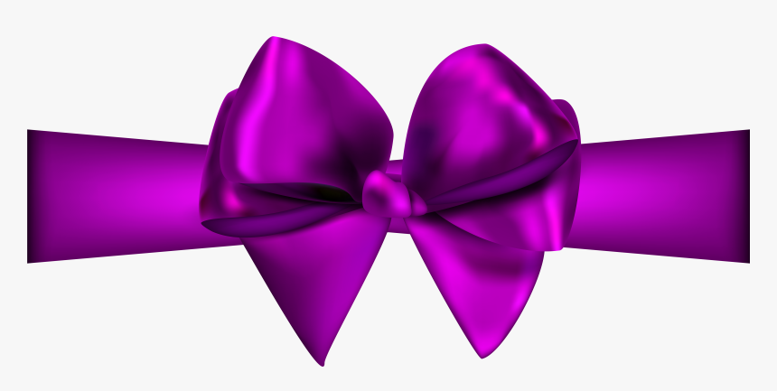 Purple Ribbon With Bow Png Clip Art - Blue Ribbon Png Transparent, Png Download