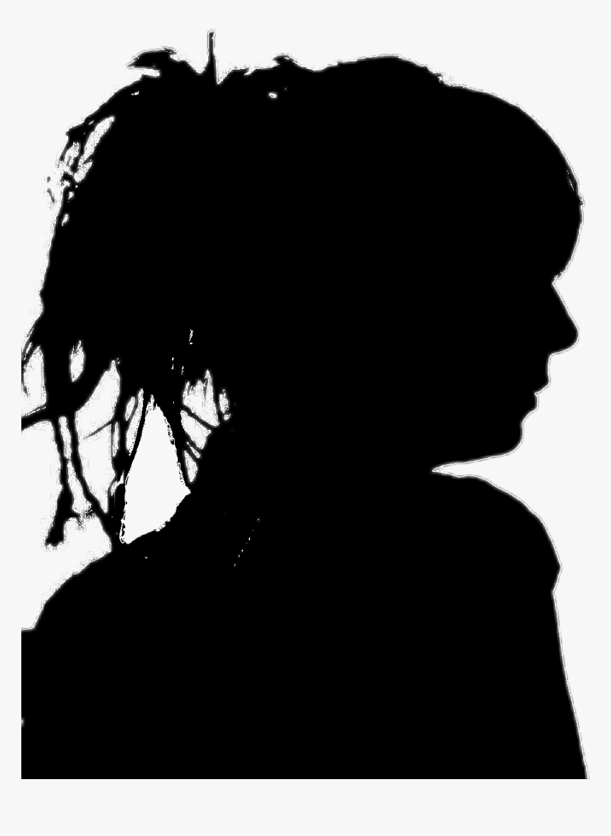 #ombre #profil #atebas #dreadlocks #dubrootsgirl #ombrechinoise - Silhouette, HD Png Download