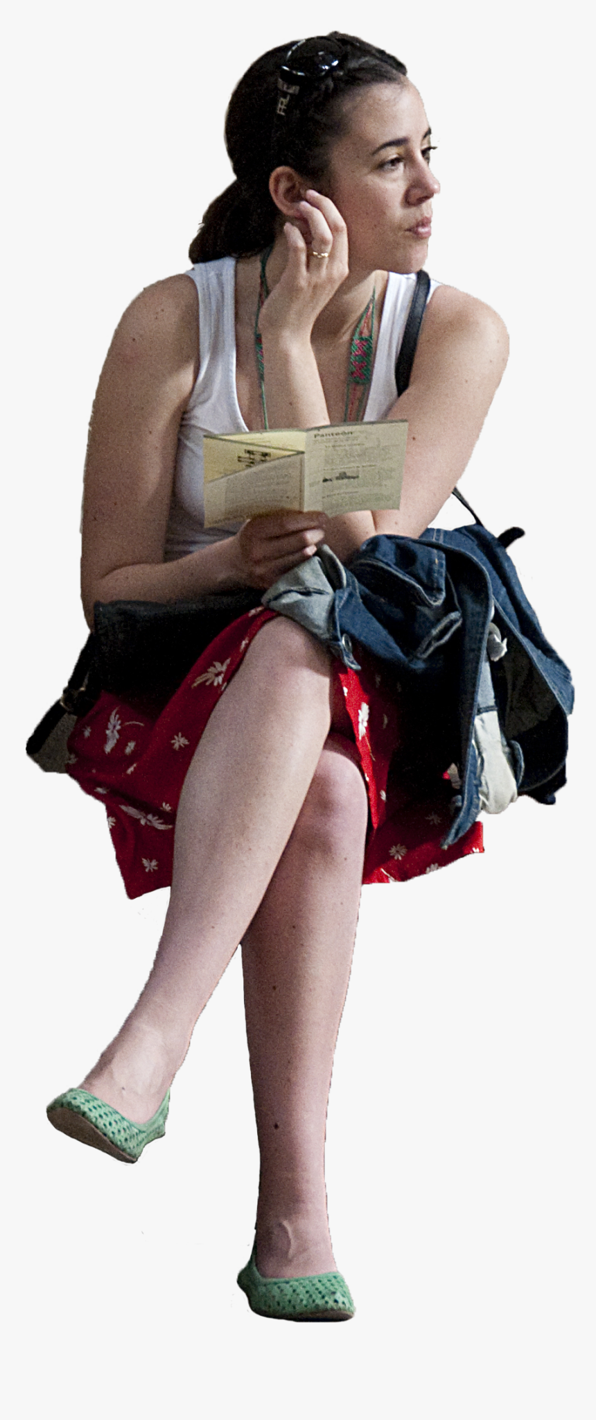 Womansitting Mansitting Jugglers Oldmanshopping Manstanding - Girl, HD Png Download