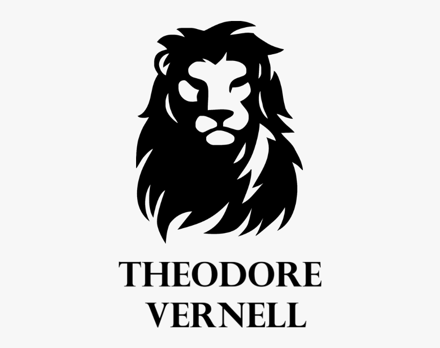 Lion Cartoon Black Png, Transparent Png