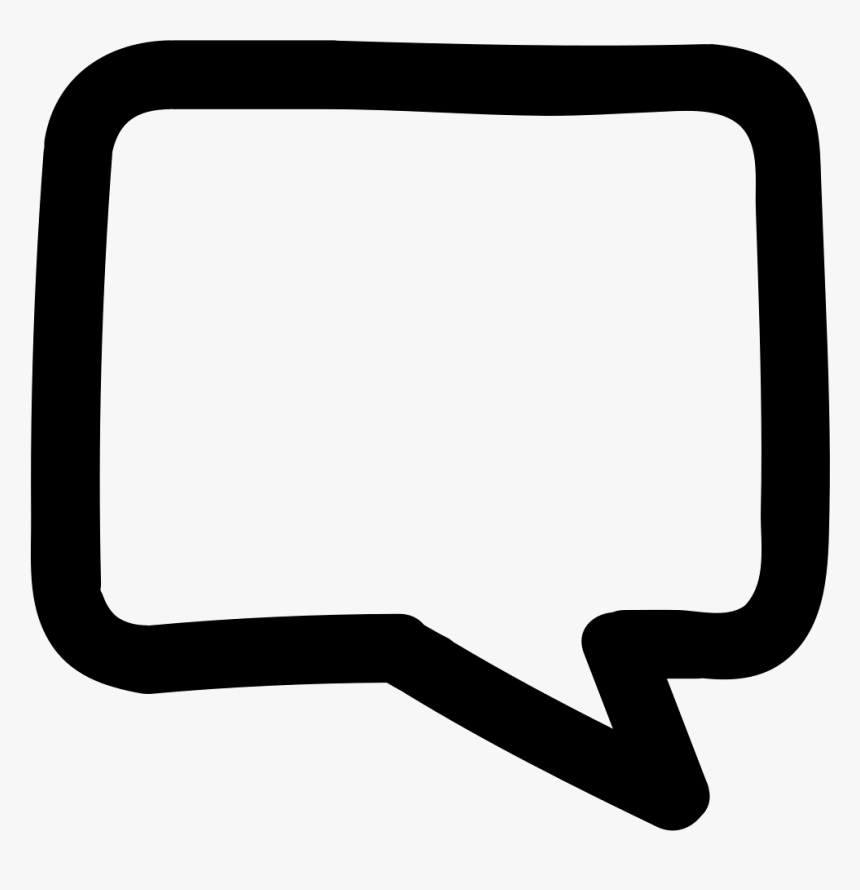 Chat Bubble Hand Drawn Outline - Chat Png, Transparent Png