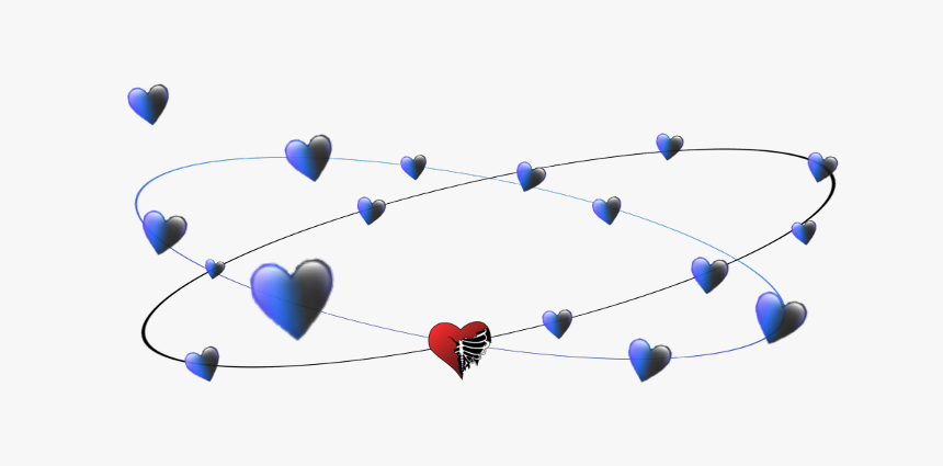 #freetoedit #blueheartcrown #blackheartcrown #heartcrown - Heart, HD Png Download