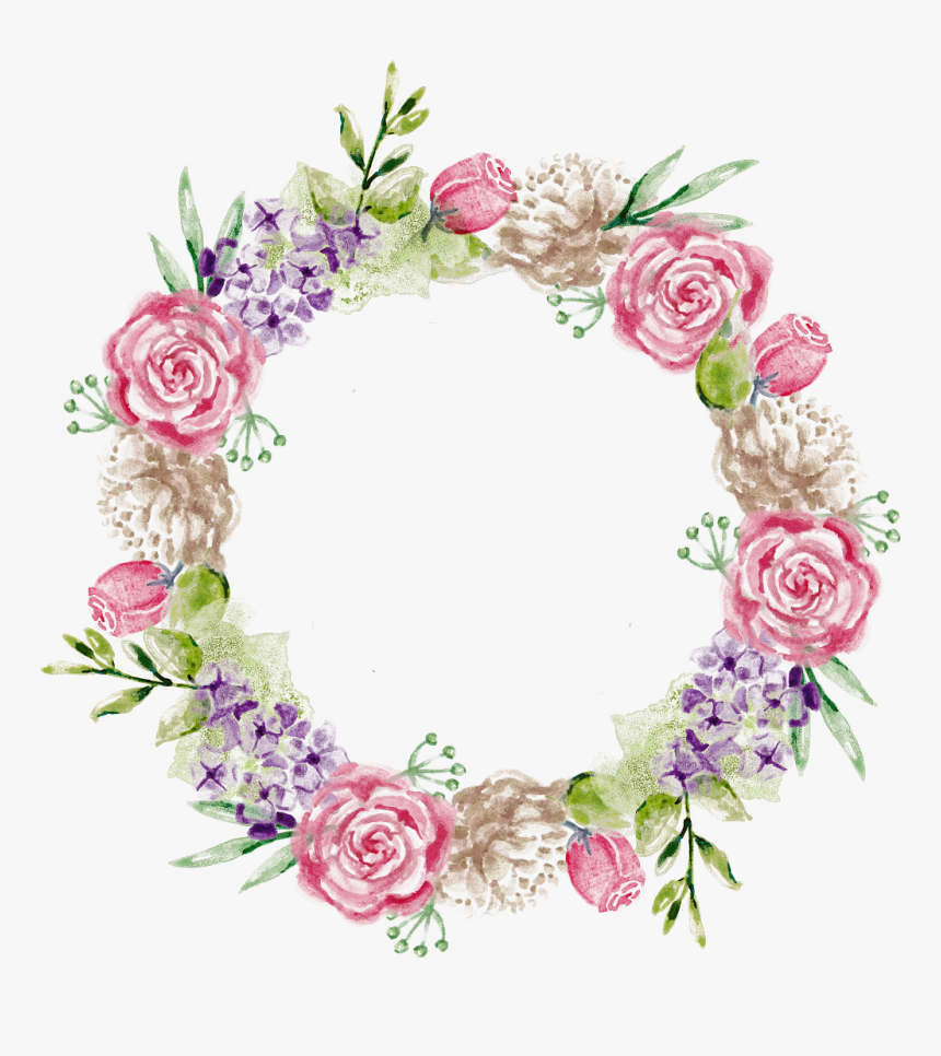 #freetoedit #watercolor #nature #flowers #flower #rose - Watercolor Fall Leaves Wreath Png, Transparent Png