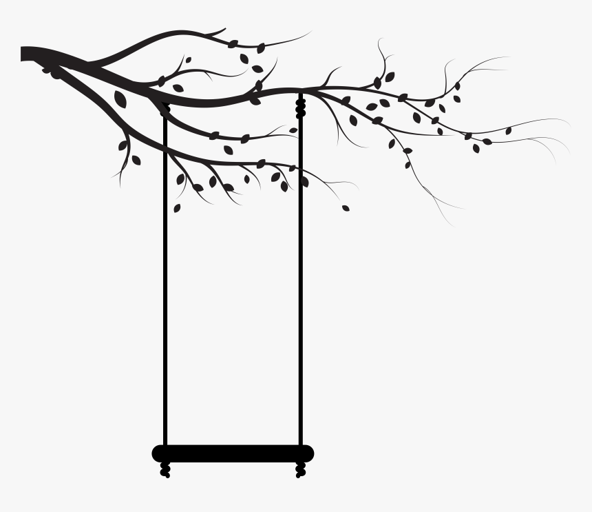 Swing Silhouette Png Transparent Clip Art Image, Png Download