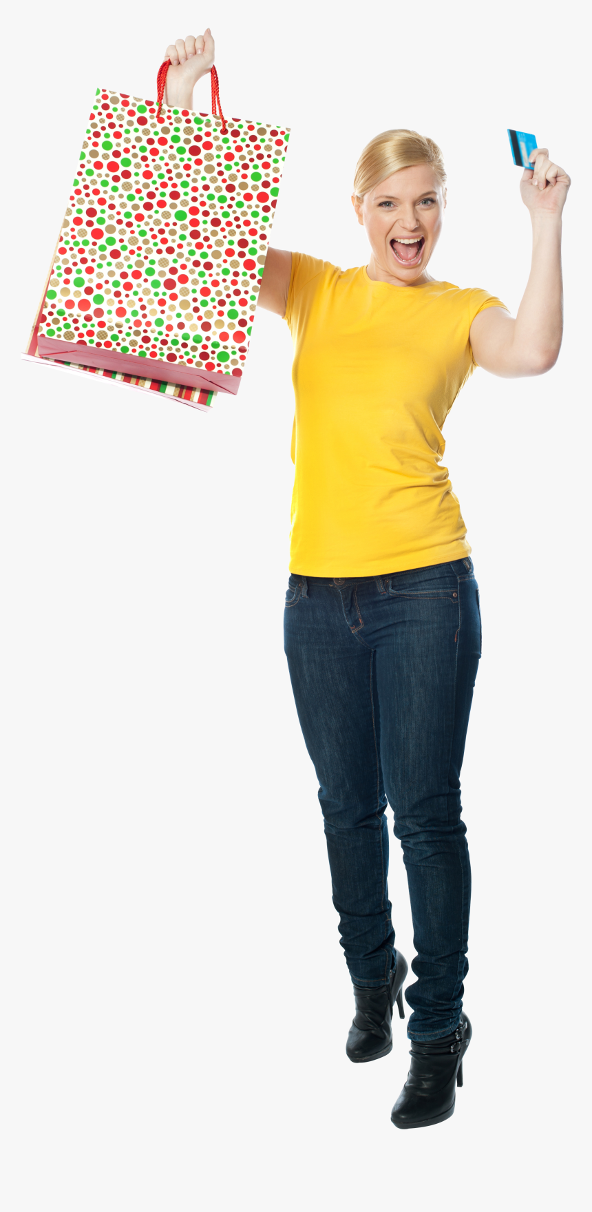 Women Shopping - Shopping Bag, HD Png Download