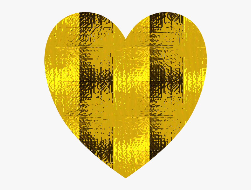 Gold Free Frame Clipart - Heart, HD Png Download