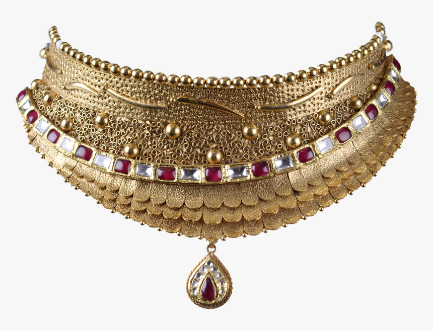 Latest Gold Necklace For Women Collections - Ruby, HD Png Download