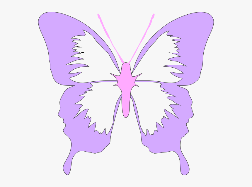 Transparent Purple Butterflies Clipart - Purple And Pink Butterfly Clipart, HD Png Download