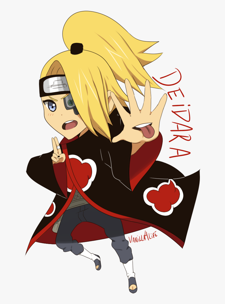 Deidara Naruto Chibi Png, Transparent Png