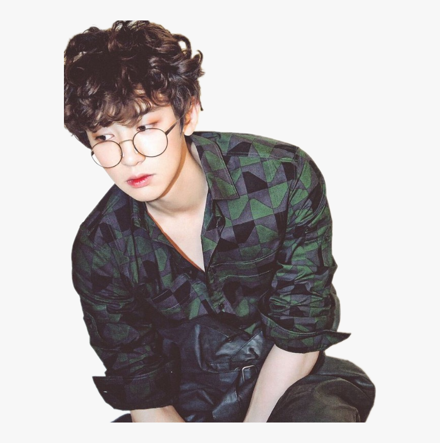 #exo #chanyeol #exochanyeol #exobaekhyun #exosehun - Park Chanyeol With Glasses, HD Png Download
