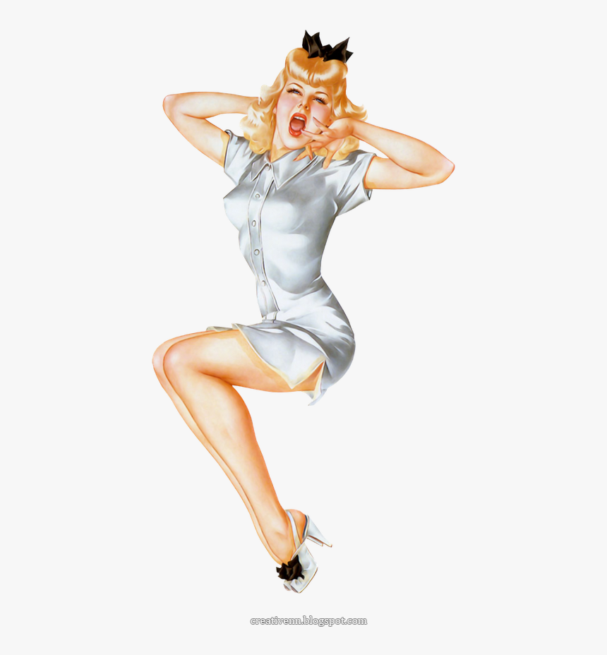 Pin Up Girl Clipart - Nose Art Pin Up Hd, HD Png Download