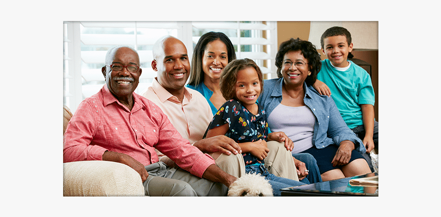Black Family With Grandparents, HD Png Download