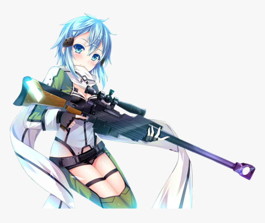 Anime Render Sinon, HD Png Download