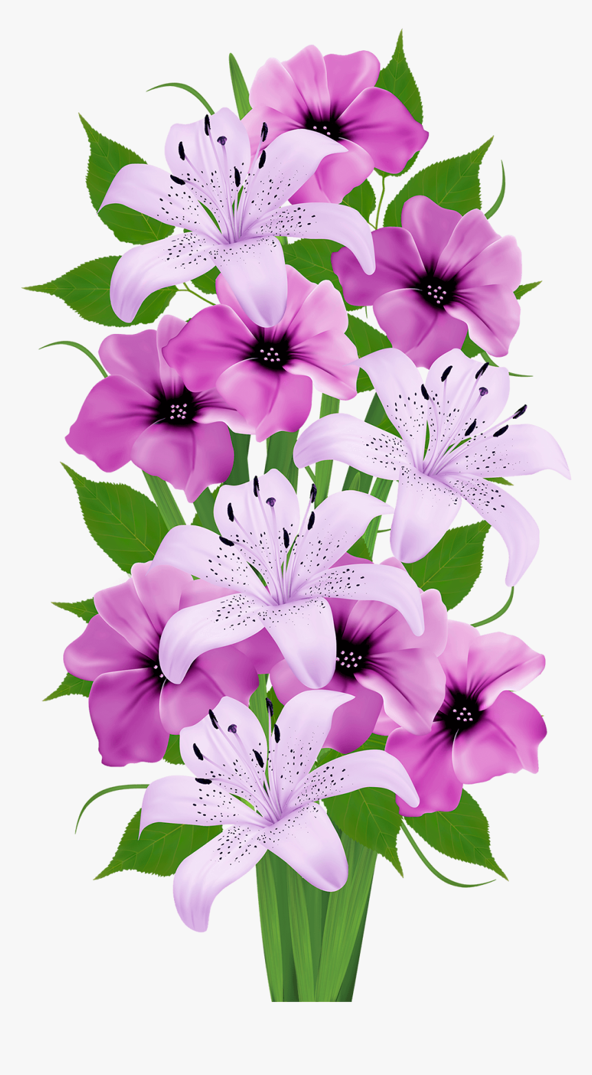 Пурпурный Букет - Цветы, Букет - Purple Wedding Flowers Png, Transparent Png
