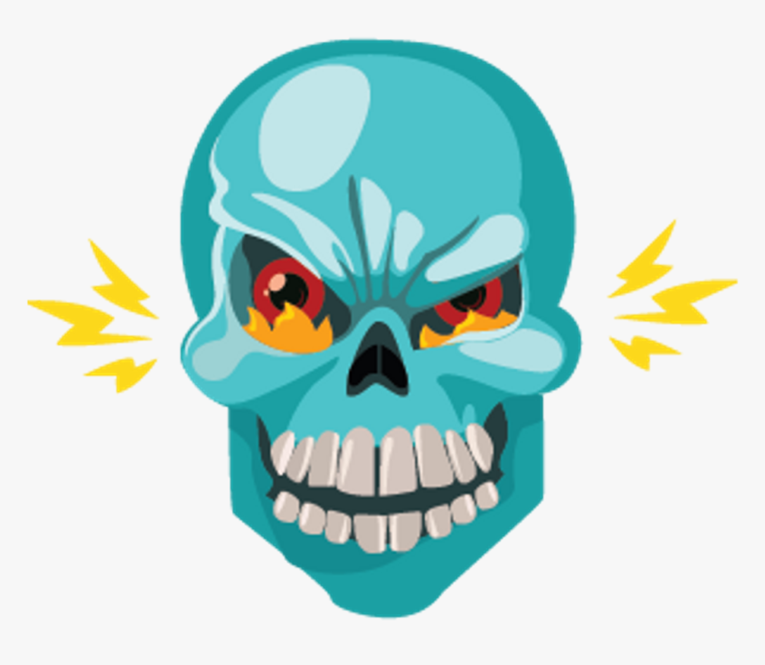 #skull #angry #mad - Skull, HD Png Download