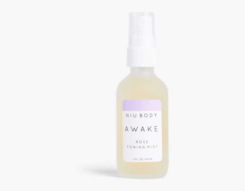 Niu Body Awake Rose Toning Mist - Glass Bottle, HD Png Download