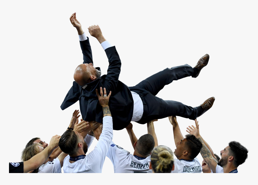 Real Madrid Team & Zinedine Zidane render - Acrobatics, HD Png Download